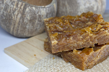 Traditional sweet cocada. A candy made of coconut and sugar