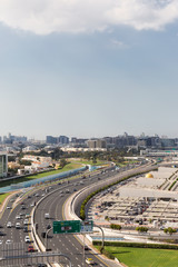 Obraz premium Aerial view of cityscape in Dubai