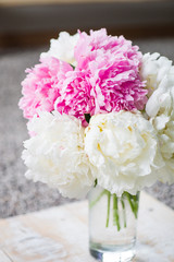 Peonies Bouquet- pink white
