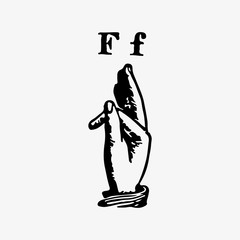 Letter F in sign language