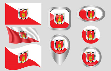 Obraz premium Flag of Tlaxcala, Mexico