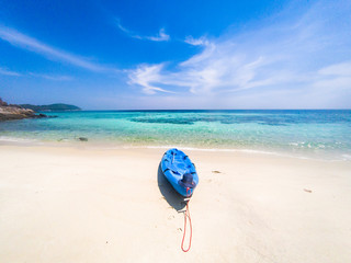 kayak on an isolated beach in Andaman sea, Koh Adang