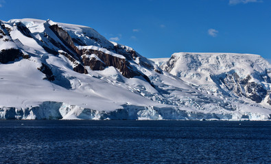 Antarctic ice covered mountains and terrains  © bryan salem