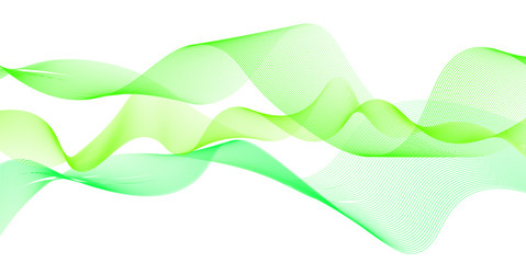 緑　波　曲線　背景
