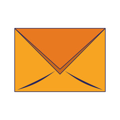 Email envelope symbol isolated blue lines