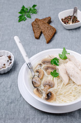 Thick soup with noodles