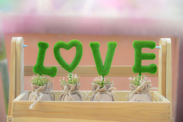 grass letters l o v e