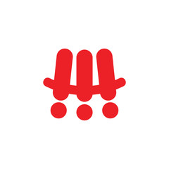 abstract letter w exclamation design logo vector