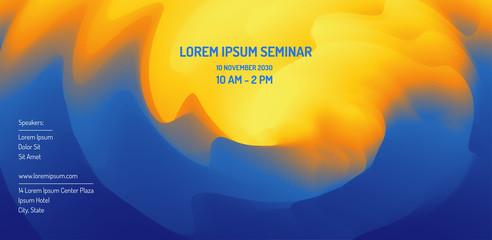 Business event invitation template. Can be used for online courses, master class, seminar, presentation, webinar or lecture. Vector illustration for banner, poster, flyer and magazine page.