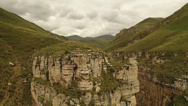 4K Aerial Drone Footage at Shucto Cannon - Canchayllo - Jauja - Peru