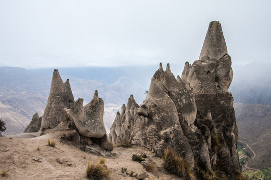 Beautifull stone forest of Huito in the Cotahuasi Canyon, Arequipa Peru