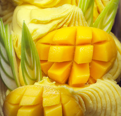 sorbet of mango ice cream