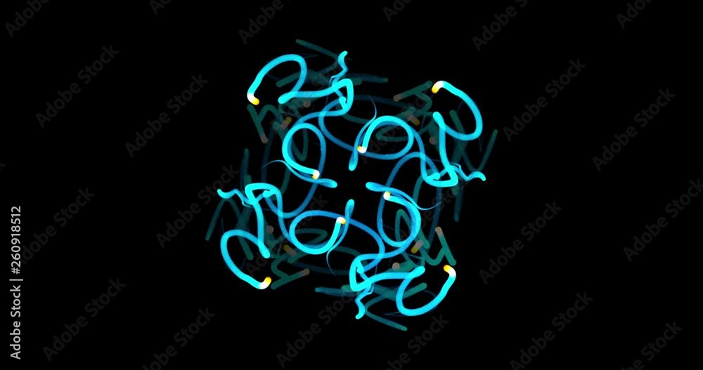 Poster abstract graphic structure of many glowing lines and particles. futuristic connection concept. creat