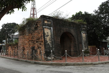 Ancient city gate of Vinh city, Nghe An, Vietnam - April 2019