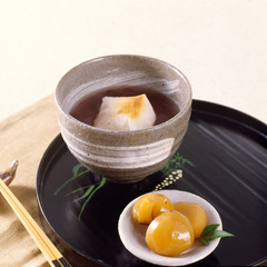 ぜんざいと栗の甘露煮