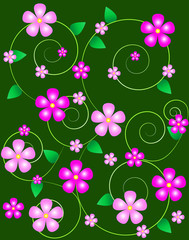 seamless pattern with flowers