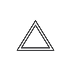 Bleach machine wash line icon. linear style sign for mobile concept and web design. Triangle sign outline vector icon. Laundry symbol, logo illustration. Pixel perfect vector graphics