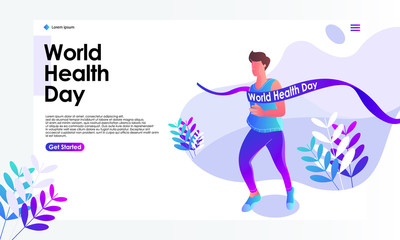 World Health Day landing page illustration