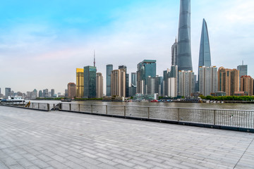 Shanghai Lujiazui Urban Architectural Skyline..