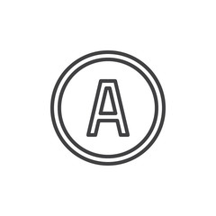 Any solvent, wash machine sign line icon. linear style sign for mobile concept and web design. Laundromat instruction outline vector icon. Symbol, logo illustration. Pixel perfect vector graphics