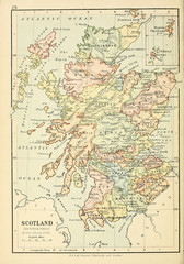 Obraz na płótnie Canvas Old map. Engraving image