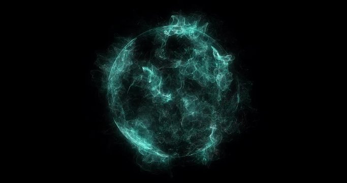 Sun Solar Flare Particles coronal mass ejections, abstract particles background with corrupted point sphere. globe grids with a broken structure. 3D render