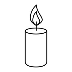 candle fire isolated icon