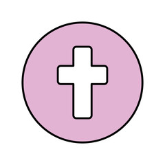 Obraz premium first communion cross icon