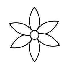 beautiful flower decorative icon