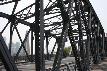 Waibaidu metallic bridge in Shanghai