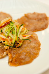 Kimchi pancake of korea