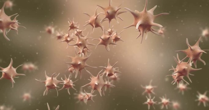 3D animation of blood platelet