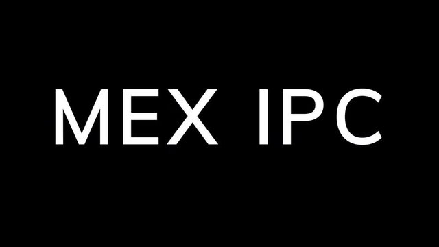 From the Glitch effect arises World stock index MEX IPC. Then the TV turns off. Alpha channel Premultiplied - Matted with color black