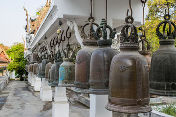 Fototapeta na wymiar Bells in Thailand Temple