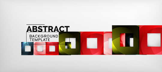 Background with color squares composition, modern geometric abstraction design for poster, cover, branding or banner