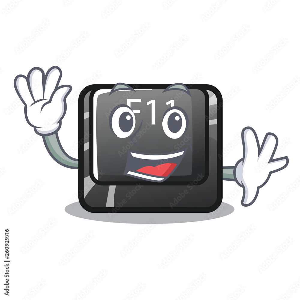 Poster Waving f11 button in the character shape