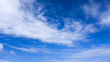 Blue sky with cloud. Clearing day and Good weather in the morning. 