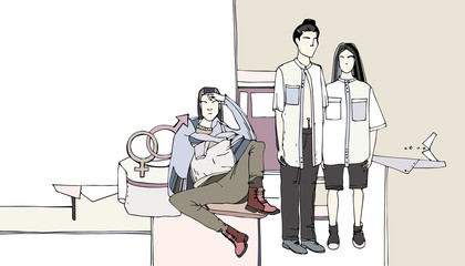 Unisex in clothes and life, the use of asexual clothing