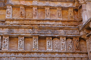 Rani ki vav, an stepwell on the banks of Saraswati River in Patan. A UNESCO world heritage site in Gujarat, India
