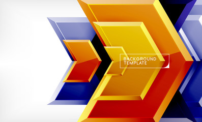 Abstract glossy techno arrows background