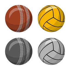 Obraz premium Vector design of sport and ball symbol. Collection of sport and athletic vector icon for stock.