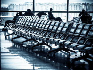 Departure lounge of an airport