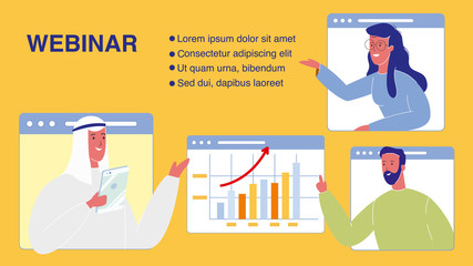 Webinar Vector Web Banner Template with Text Space