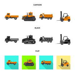 Vector illustration of build and construction symbol. Set of build and machinery stock vector illustration.