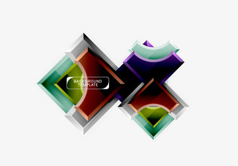 Geometrical 3d shapes background