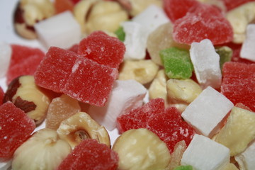 background dried fruits hazelnuts cashew candied