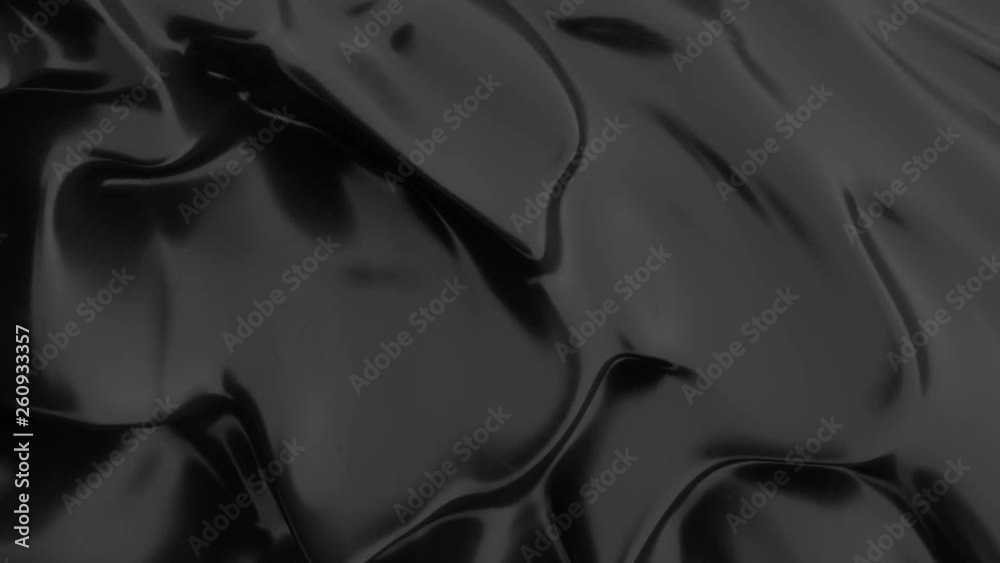 Wall mural Abstract black background. Smooth black wave . Scratched Plastic. Dark luxury texture. Oil, petroleum, rock-oil. Silk, satin. Black tar, gum. 