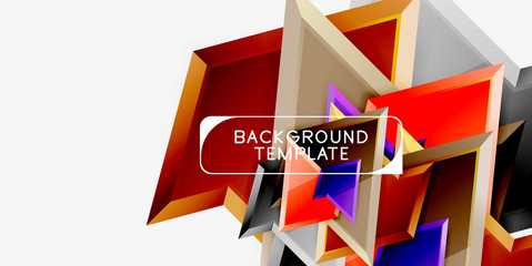 Triangular low poly background design, multicolored triangles. Vector