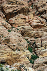 Striated cliffs in Red Rock Canyon National Conservation Area, Nevada, USA