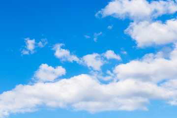 Naklejka na ściany i meble background of beautiful blue sky and white clouds in summer season